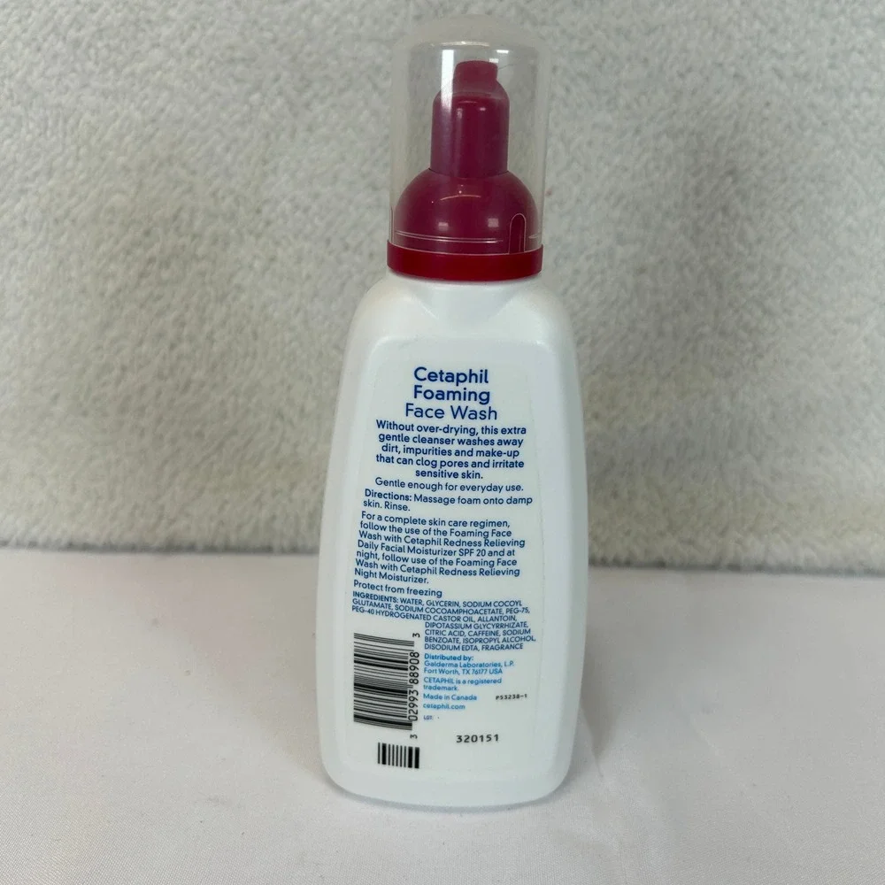 Cetaphil Foaming Face Wash for Redness Prone Skin 8oz 237ml Gently Cleanses